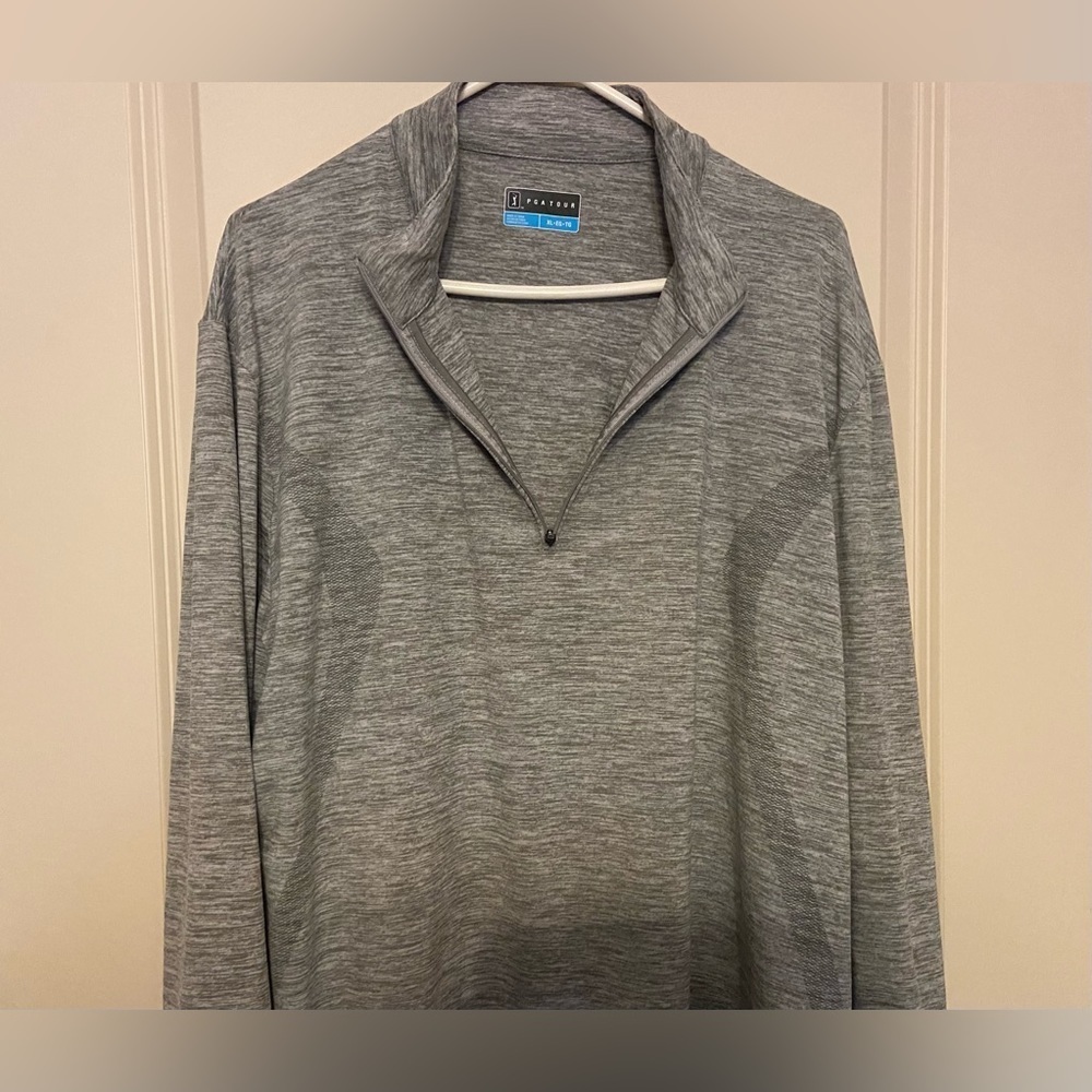 pga Tour🏌🏽Mens Sz-XL-1/4 Zip Long Sleeve Pullover Polo Gently Used Condition